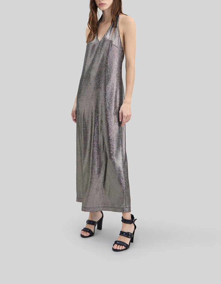 Pure Edition &ndash; Langes, goldfarbenes Damenkleid aus Lurex-2