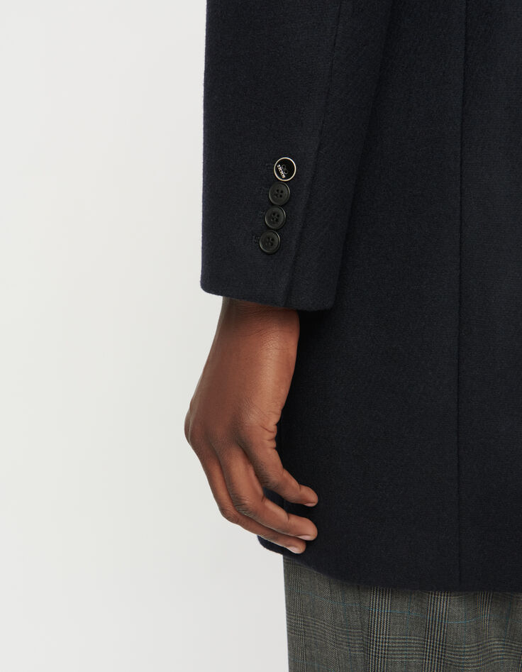 Marineblauer Herrenoffiziersmantel Rei&szlig;verschluss-6