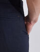 Pantal&oacute;n de traje SLIM azul oscuro falso liso Hombre-4