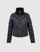Women&rsquo;s black high-collar short light padded jacket-3
