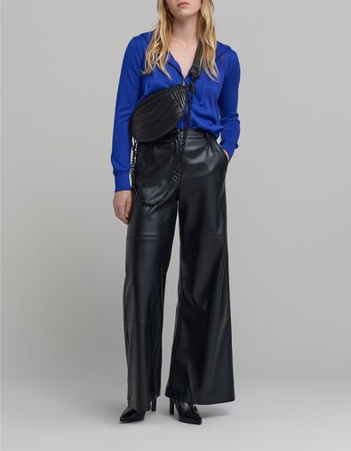 K&ouml;nigsblaue durchbrochene Stern-Strickjacke - IKKS