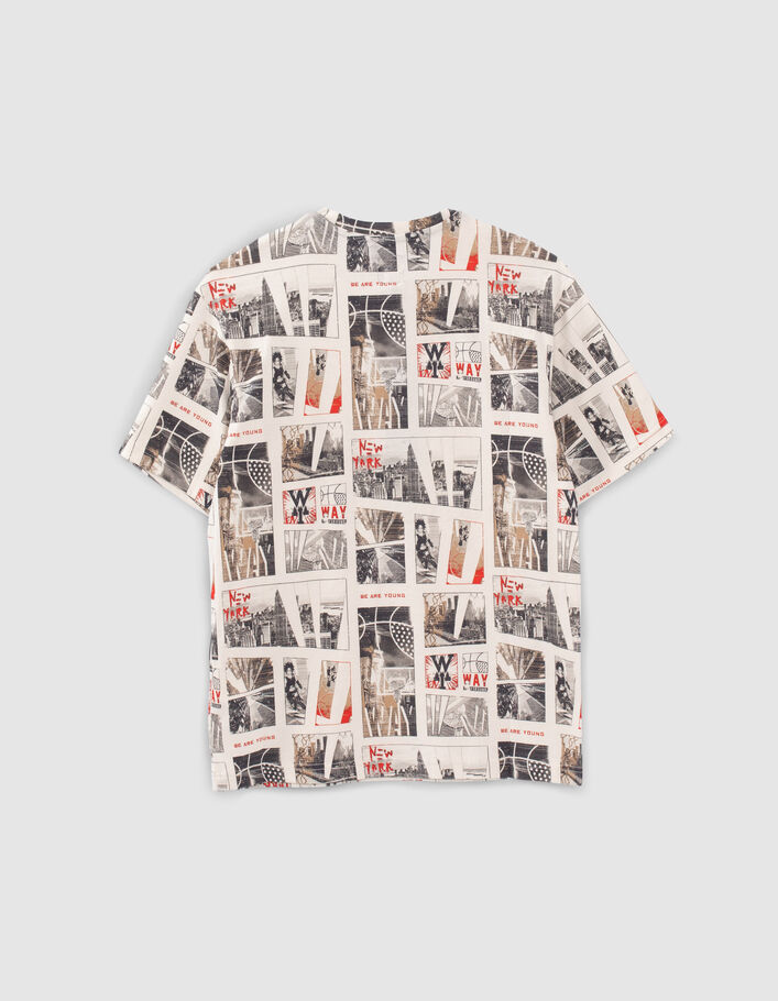 Boys’ ecru basketball and NYC photos T-shirt-4