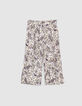 Wijde ecru broek Ecovero® kasjmierprint meisjes-1