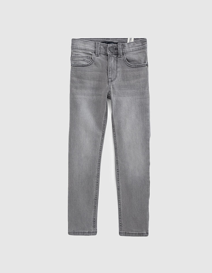 Boys’ slim grey trousers-1