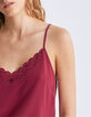 Top camelia esprit lingerie soie brodée Femme-2