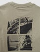 T-shirt kaki coton bio surfeurs et palmiers dos garçon-6