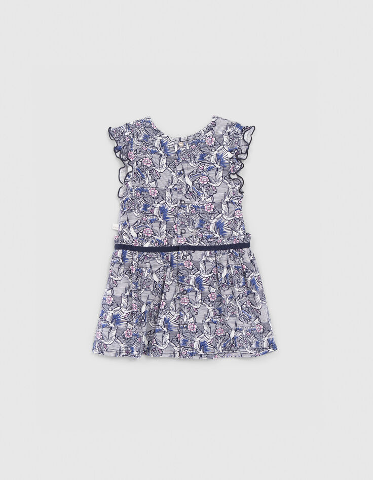 Vestido crudo colibrís wax bebé niña-3