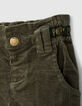 Pantalón de pana caqui para bebé niña-5