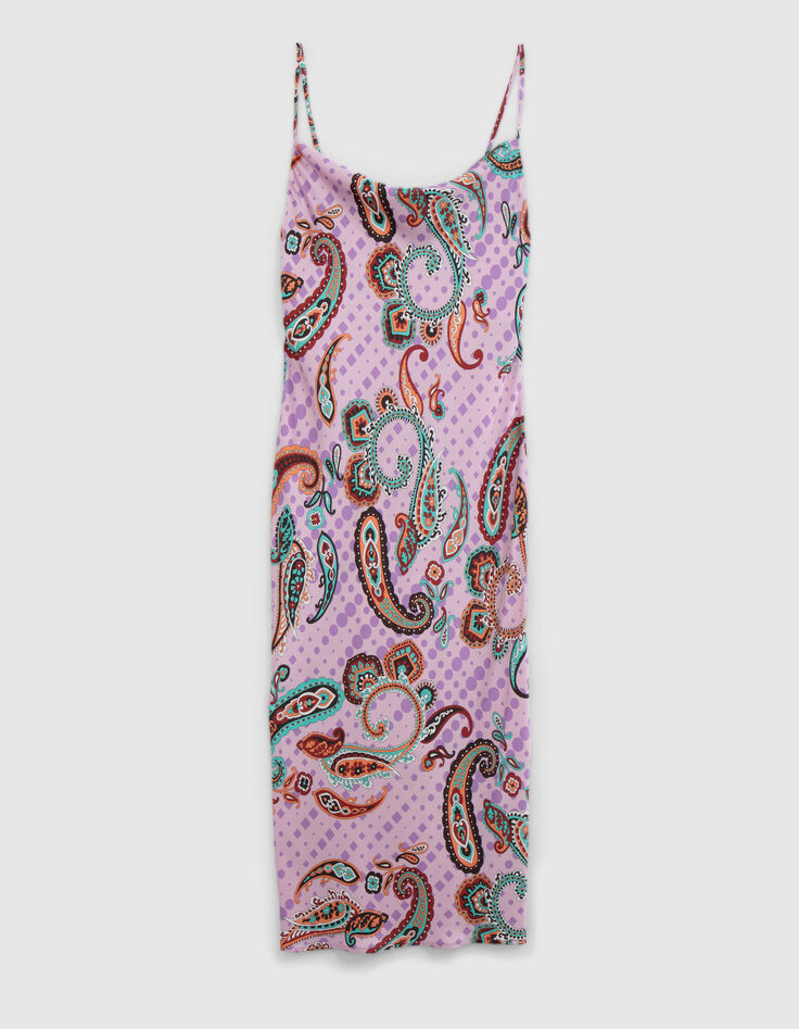 Women’s marshmallow recycled dress with XL paisley print-4