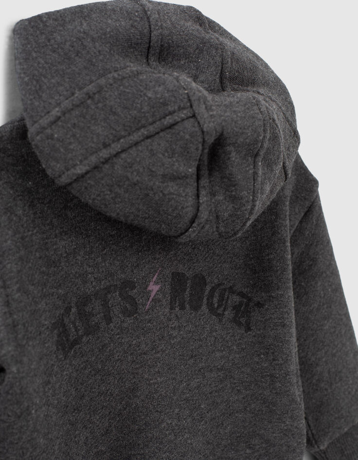 Graue Sweatjacke mit Ritterhelm für Babyjungen -8
