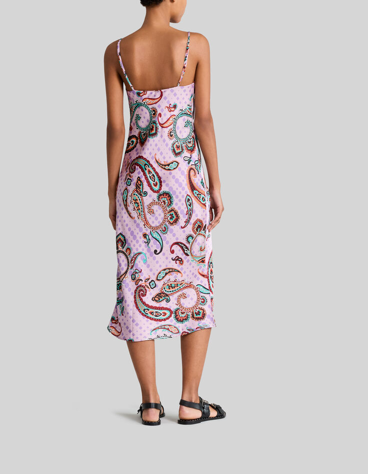 Women’s marshmallow recycled dress with XL paisley print-3