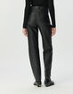 Jean bootcut noir enduit taille haute Femme-4