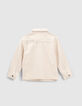 Veste en jean beige chiné print dos-2