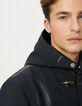 Men&rsquo;s navy mid-length hooded parka-8