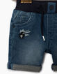 Baby boys' stone blue denim Bermuda shorts -3