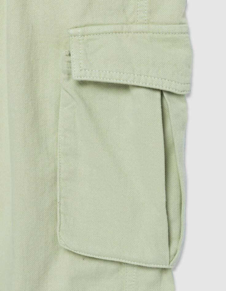 Combinaison en jean vert amande esprit battle Femme-8