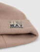 Gorro beige punto etiqueta baloncesto niño-5