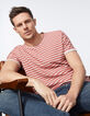 Men’s mauve striped sailor T-shirt-1