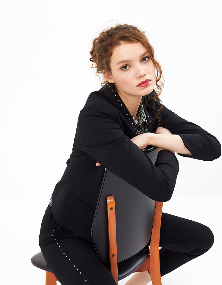 Veste de costume noire à clous I.Code-2