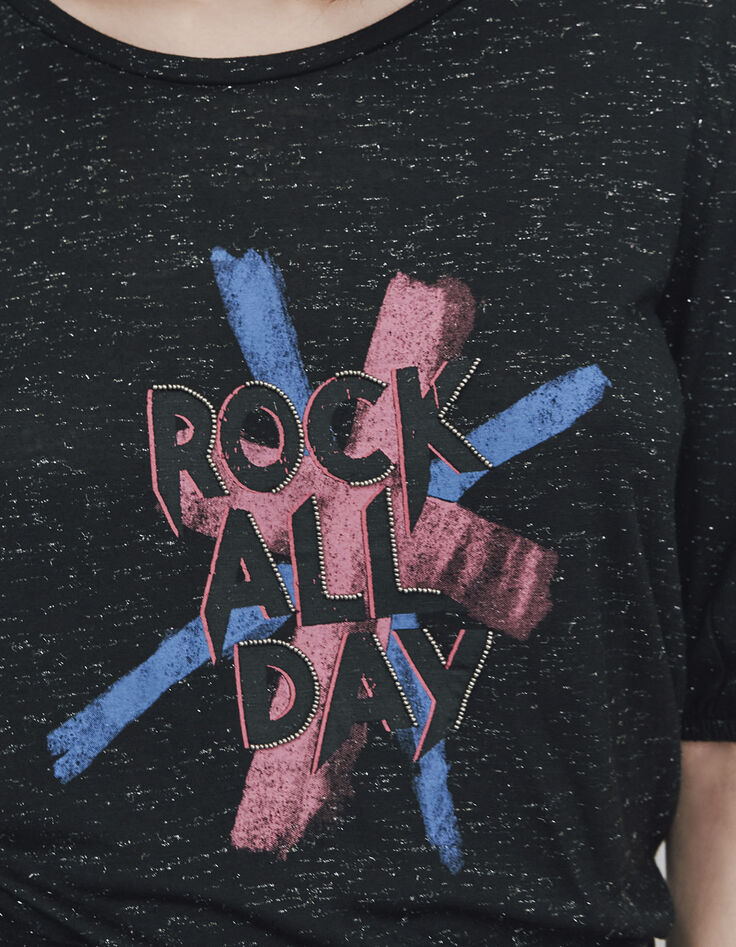 Damen-T-Shirt aus EcoVero™-Viskose mit Rockermotiv-6