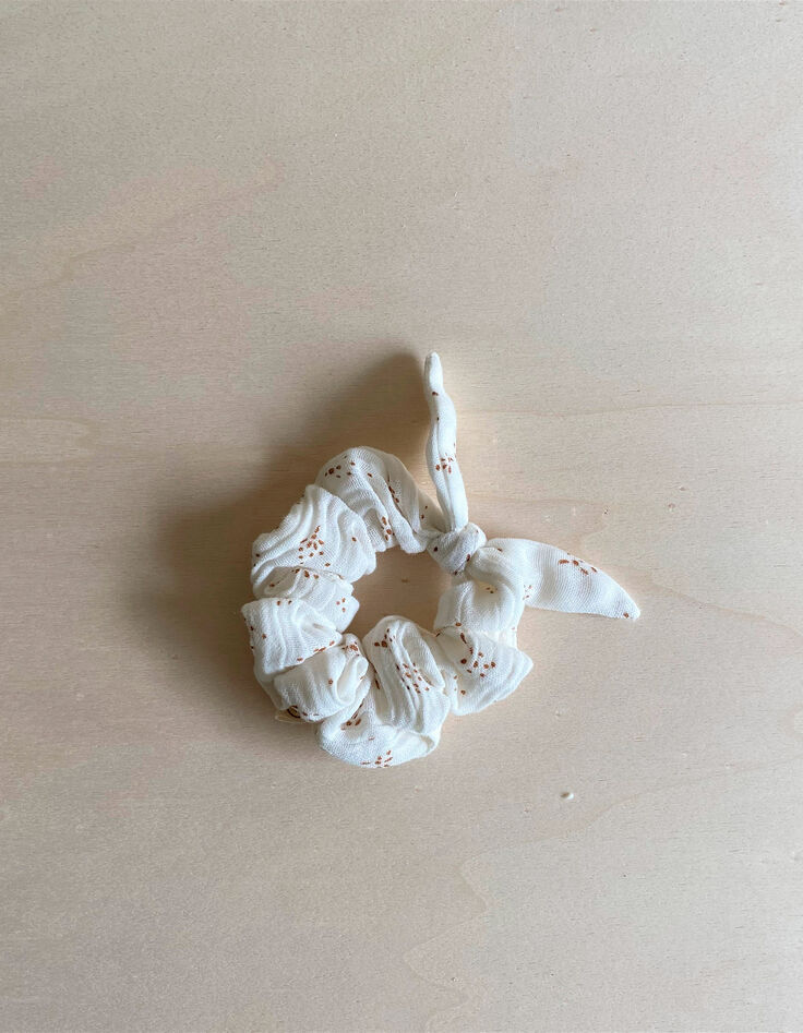 Honingkleurige scrunchie in biokatoengaas GABRIELLE PARIS-1