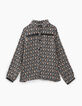 Girls’ black paisley print and lace shirt-3