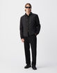 Chaqueta acolchada fina negra bimaterial hombre-2