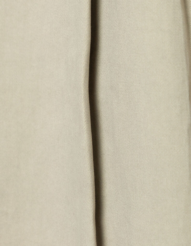 Beige midirok met plooidetail Dames-8