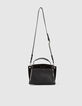 Sac The Driver Rock en mix cuir noir femme-2