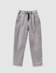 Jungen-Jogginghose mit elastischem Bund in Grau-2