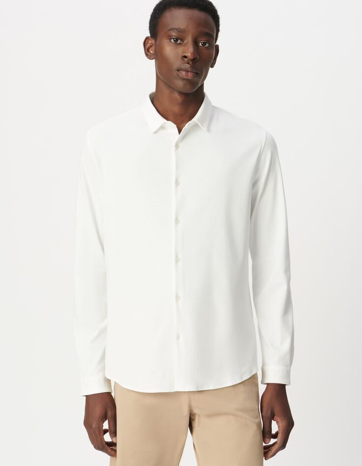 Wit EASY overhemd ABSOLUTE DRY in tricot Heren-2