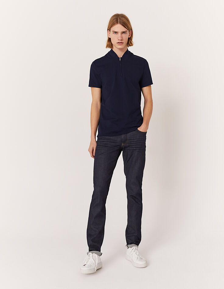 Polo azul marino con cremallera ABSOLUTE DRY Hombre-5