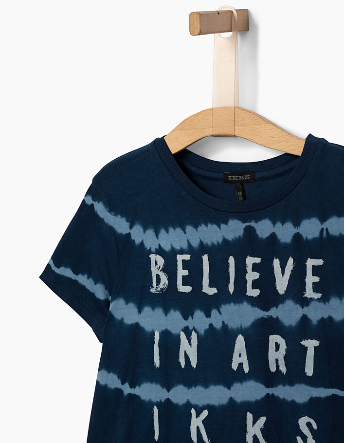 Tee-shirt indigo BELIEVE IN ART garçon - IKKS