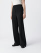 Weite Damenhose mit hoher Taille in Schwarz-3