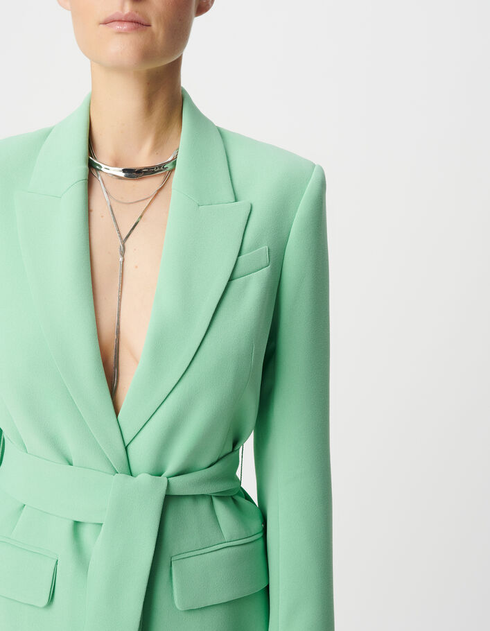 Veste de costume vert polyester recyclé Femme
