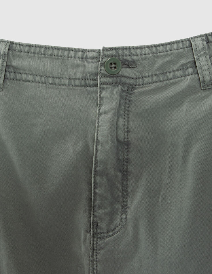Langer, khaki Mädchenrock-2