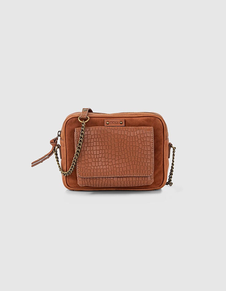 The Lover women’s mahogany python motif boxy bag-1