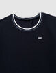 T-shirt bleu avec rayures en relief garçon-3