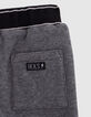 Pantalon gris ceinture bord-côte rayé bébé garçon-4