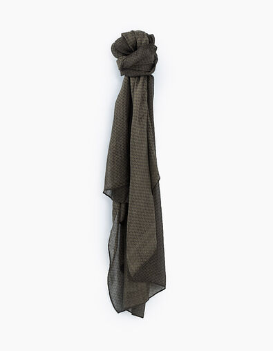 Bronskleurige sjaal met minimalistische motieven Heren - IKKS