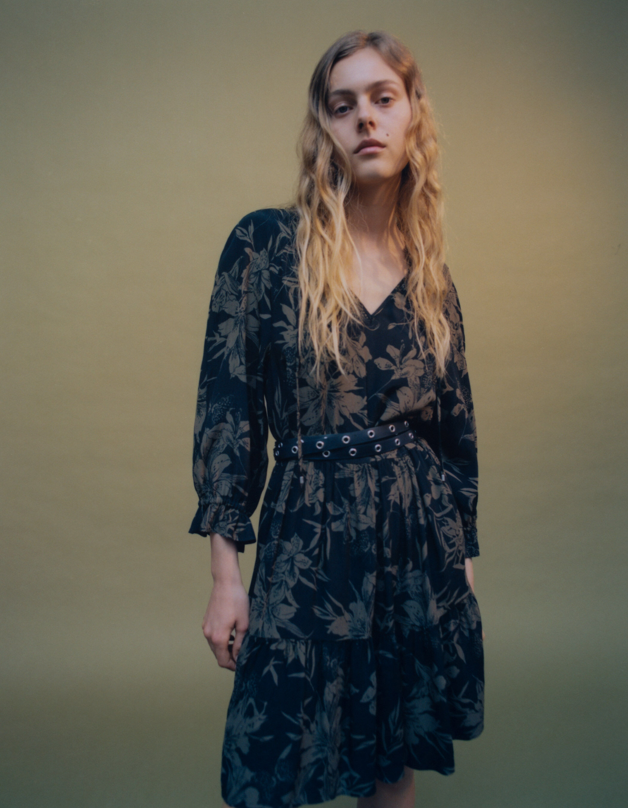 Robe noire deals imprimée