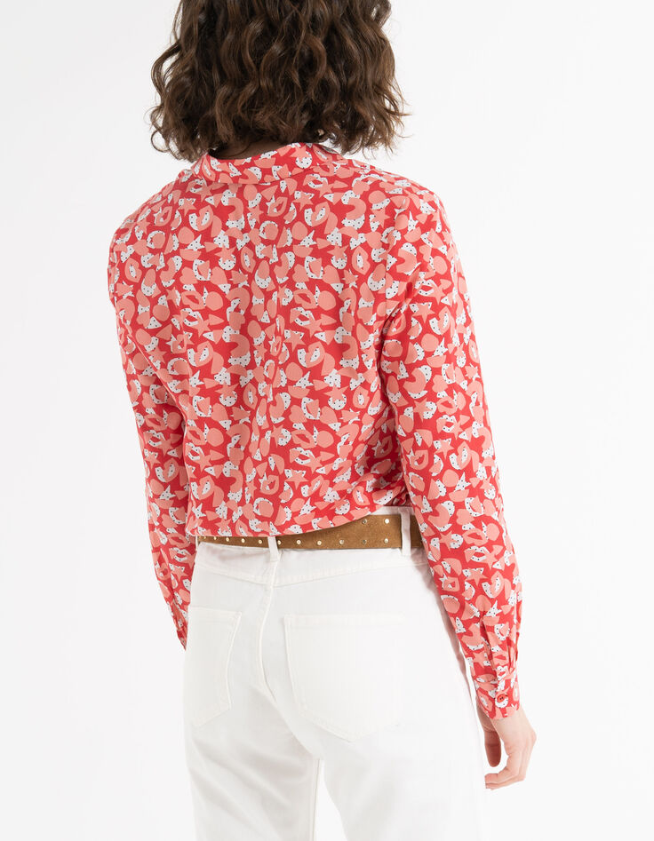 I.Code poppy shirt with pop graphic print-2