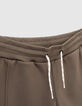 Khaki Jungencargobermudas aus Sweatstoff-4