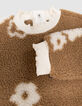 Beige sweater sherpa bloemenmotief meisjes-2