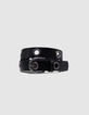 Girls’ black belt with XL eyelets-1