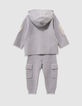 Ensemble cardigan et pantalon gris tricot bébé garçon-2