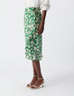 Jupe midi verte imprimé maxi tropical Femme-4