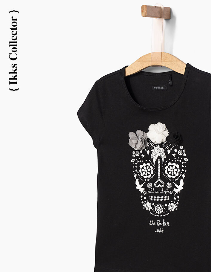 Girls' black The Rocker Collector T-shirt - IKKS