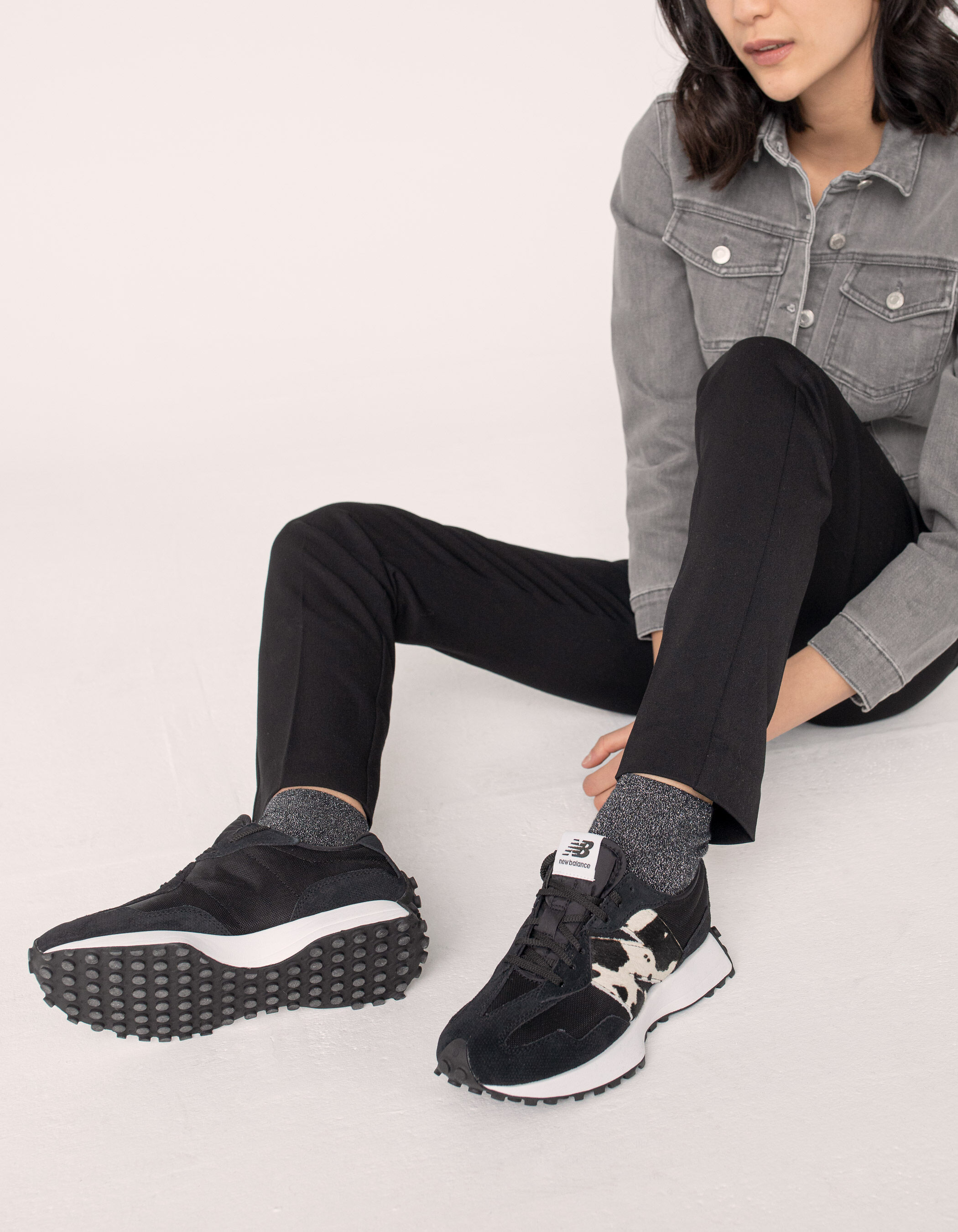 New balance negras con animal print shop