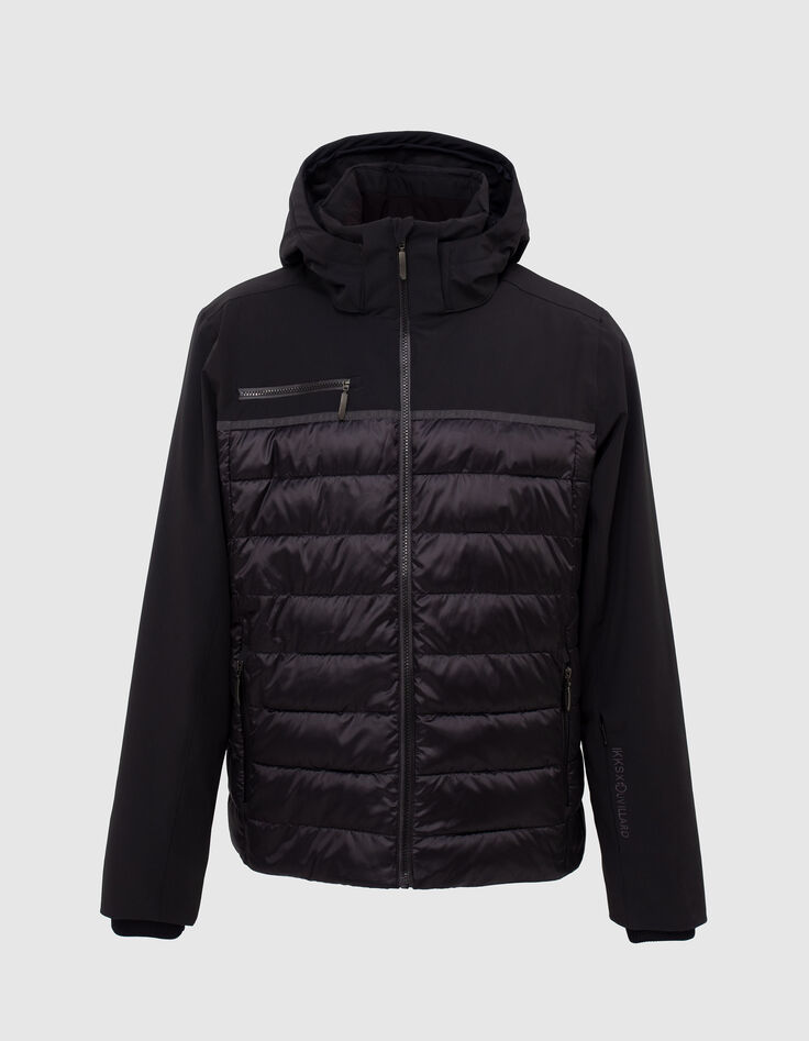 Doudoune noire bi-matière IKKS x DUVILLARD Homme-8